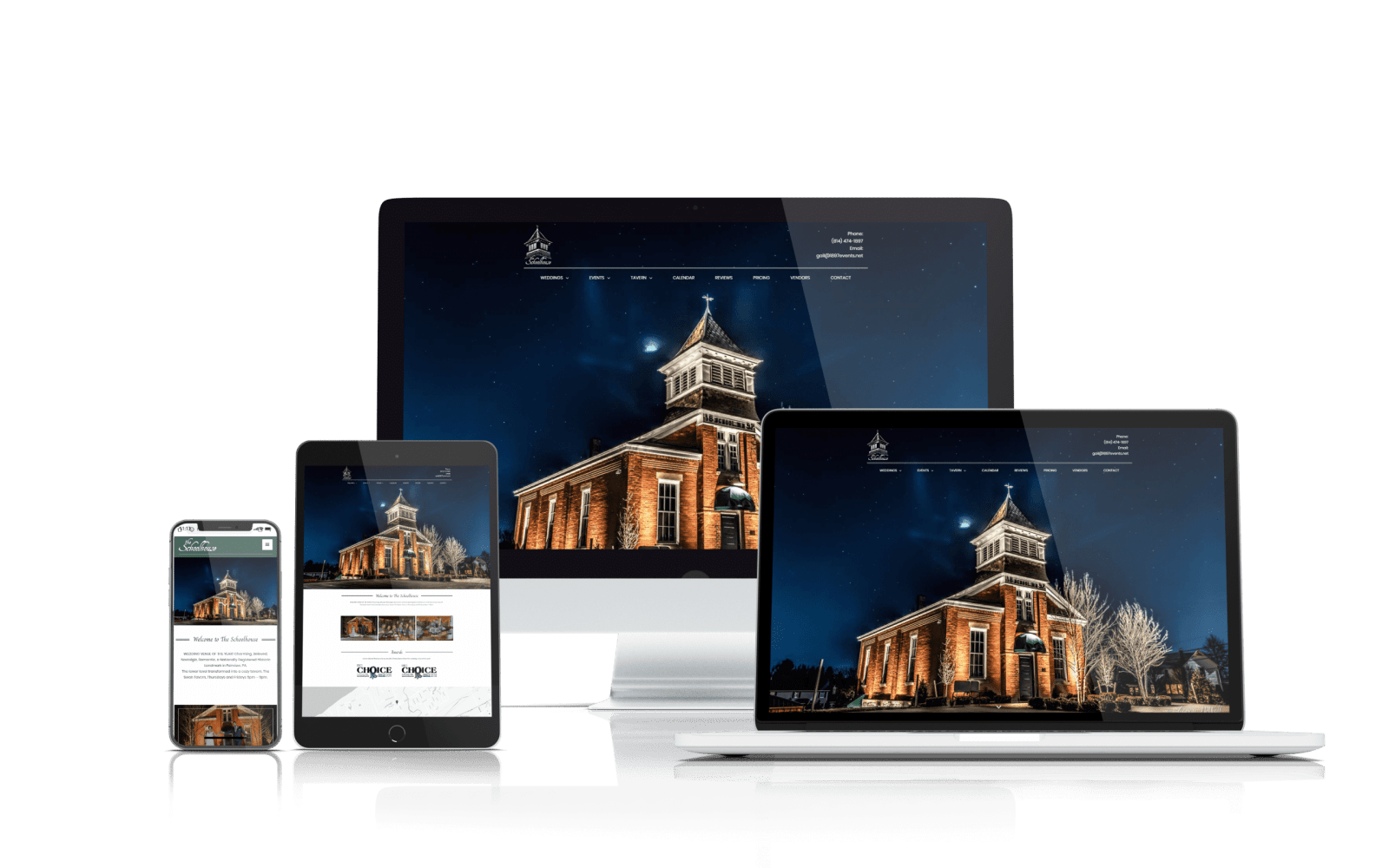 event venue web design